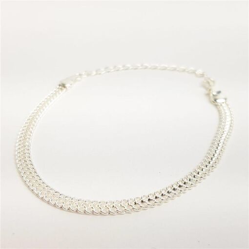 PULSEIRA LACRAIA FECHADA 5MM| 18+6CM| EM BANHO DE PRATA