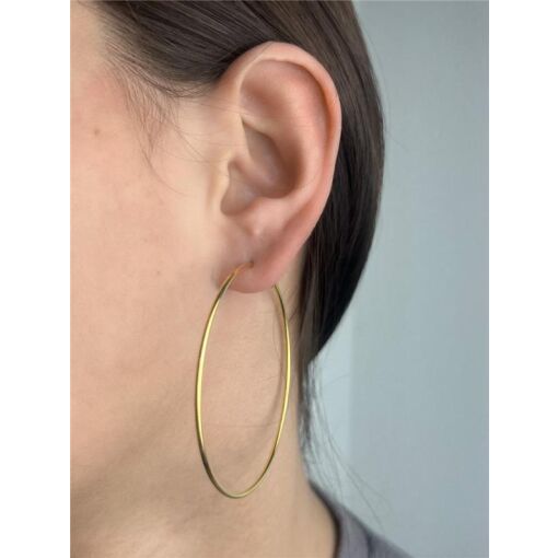 ARGOLA EM FIO 1MM FECHO ENCAIXE | BANHADO EM OURO 18K