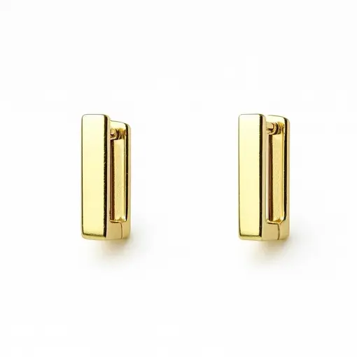 BRINCO QUADRADO LISO 3MM | BANHADO EM OURO 18K