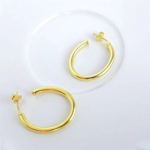 ARGOLA  EM TUBO|2,6CM|BANHADO EM OURO 18K