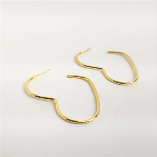 ARGOLA 3,6CM FIO FORMATO CORACAO 1MM C/TARRAXA
