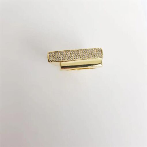 ANEL 2 CHAPA QUADRADA 1LISA 1MICROCRAV 2,7CM TM.P