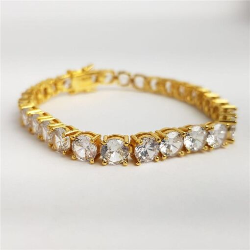 PULSEIRA RIVIEIRA 20CM 6MM  EM CRISTAIS REDONDOS