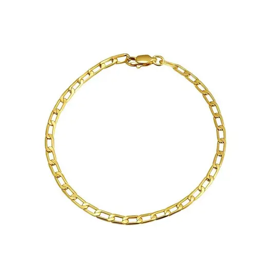 PULSEIRA ELO FÍGARO 3MM | BANHADO EM OURO 18K
