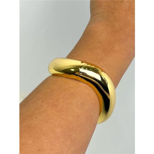 BRACELETE QUADRADO LISO PARTE INTERNA TEXTURIZADA E VERSO OVAL |