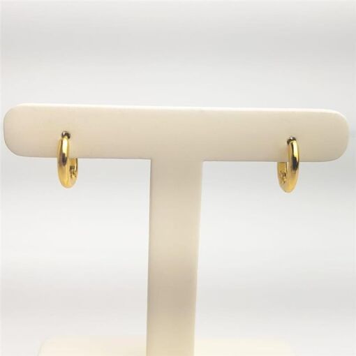 ARGOLA  CLICK 1CM LISA | BANHADO A OURO 18K
