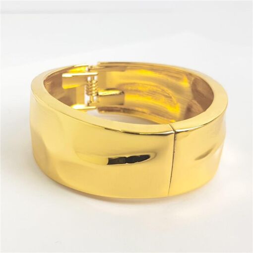 BRACELETE LISO BANHO DE OURO CONTEMPORÂNEO | SEM GARANTIA