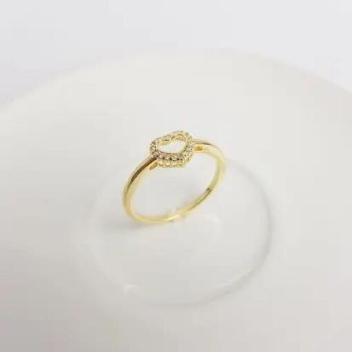 ANEL ARO LISO CORAC CX ALTA CRAV FILETE LIS| BANHADO EM OURO 18K