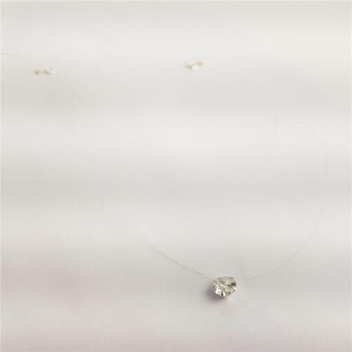 COLAR FIO DE NILON PONTO DE LUZ CRISTAL | PRATA 925