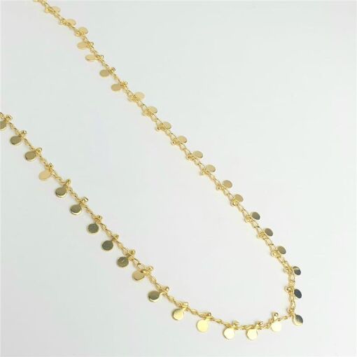 COLAR MINI MEDALHAS |  60CM | BANHADO EM OURO 18K
