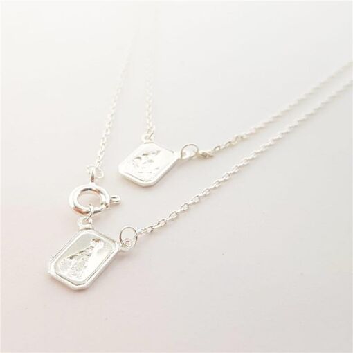 ESCAPULÁRIO INFANTIL MINI ELO CADEADO PLACA NOSSA SENHORA | 45CM