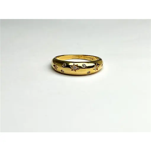 ANEL ESTRELINHA ZIRCÔNIA | BANHADO EM OURO 18K