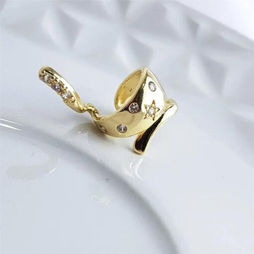 PIERCING FAKE COBRA CRAV ELO PONTO LUZ/ESTRELA|BANHADO EM OURO 1