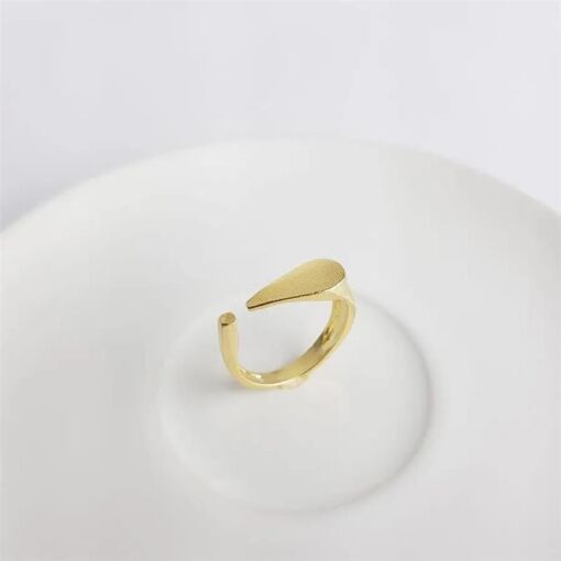 ANEL ARO ABERTO FORMATO EM GOTA 1,5CM ACETINADO/BR