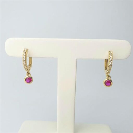 ARGOLA MICROCRAVEJADO PG COLOR SITE | 1,3CM | BANHADO EM OURO 18
