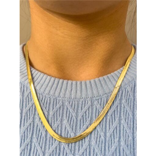 COLAR | 45+8CM | 4MM FITA | BANHADO EM OURO 18K
