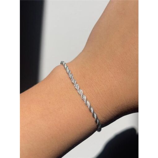 PULSEIRA CORDÃO BAIANO 3MM | BANHO DE PRATA