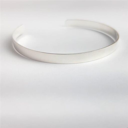 BRACELETE CHAPA LISA ABERTO 5MM  | BANHO DE PRATA
