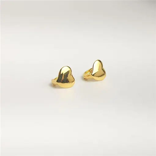 ARGOLA FRENTE CORACAO LISO LADINHO| 1,1CM|BANHADO EM OURO 18K