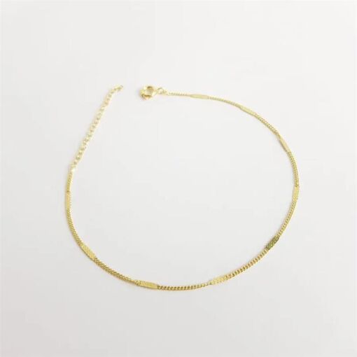 TORNOZELEIRA  ELOS GOURMET |21,5+5CM|BANHADO EM OURO 18K