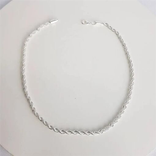 COLAR CORDAO BAIANO BANHO PRATA | 40CM 4MM