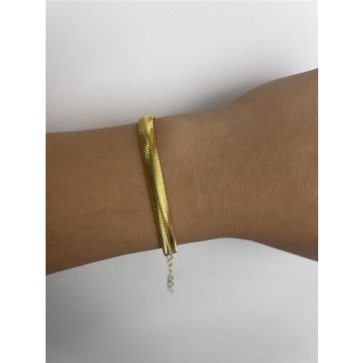 PULSEIRA SALAMANDRA 8MM | BANHADO EM OURO 18K