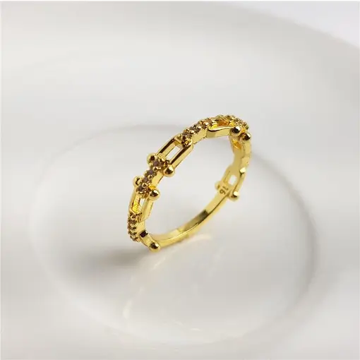 ANEL ARO LISO FRENTE AROS EM `U` INTERCALADOS COM FILETE CRAVEJA