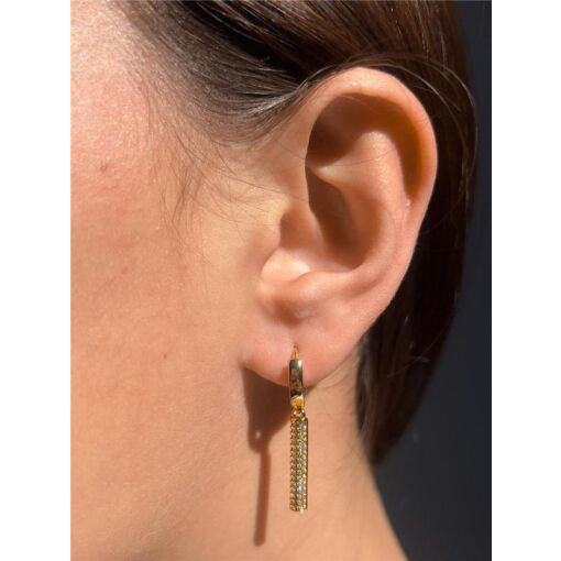ARGOLA CLICK LISA PG TUBO CRAVEJADO | BANHADO EM OURO 18K