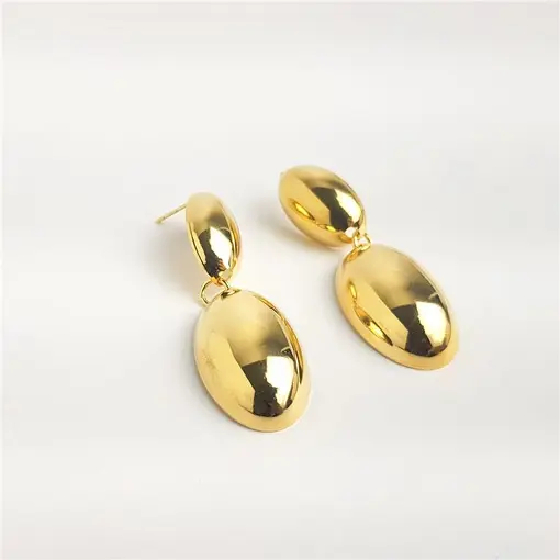 BRINCO BASE OVAL LISA PG OVAL LISO | BANHADO EM OURO 18K