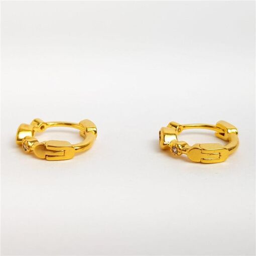 ARGOLA COM PONTO DE LUZ GOTA CRISTAL | 1,5CM|BANHADO EM OURO 18K