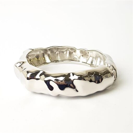 BRACELETE ARO EM AMASSADOS VERSO OVAL | SEM GARANTIA