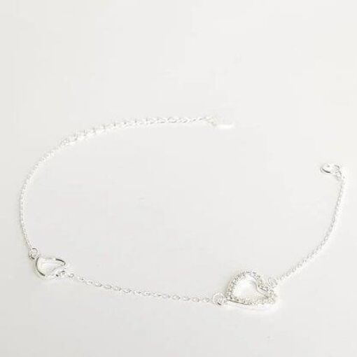 PULSEIRA  ELO BAILARINA/CORACAO CRAV|16+4CM|PRATA 925