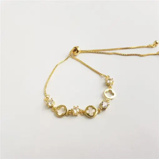 PULSEIRA REGULÁVEL VENEZIANA PINGENTE CRISTAL INTERCALADO COM AR