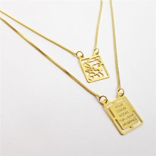 ESCAPULARIO VENEZIANA DE MEIA PLACA SANTO ANJO