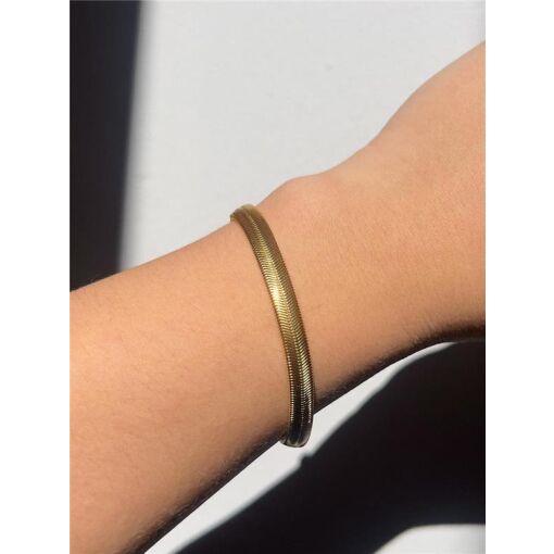 PULSEIRA SALAMANDRA 6MM | BANHADO EM OURO 18K