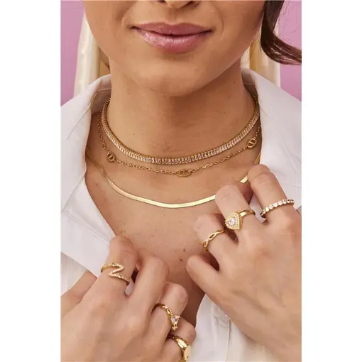 COLAR ELO CARTIER PG LACRE LISO/CRAVEJADO INSPIRAÇÃO ALTA JOALHE