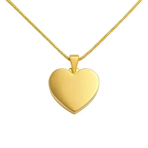 COLAR VENEZIANA PG CORAÇÃO LISO | BANHADO EM OURO 18K