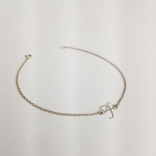 TORNOZELEIRA CORACAO FÉ|23 CM| PRATA 925