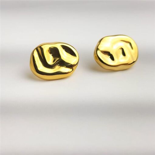 BRINCO CHAPA LISA AMASSADO | BANHADO EM OURO 18K