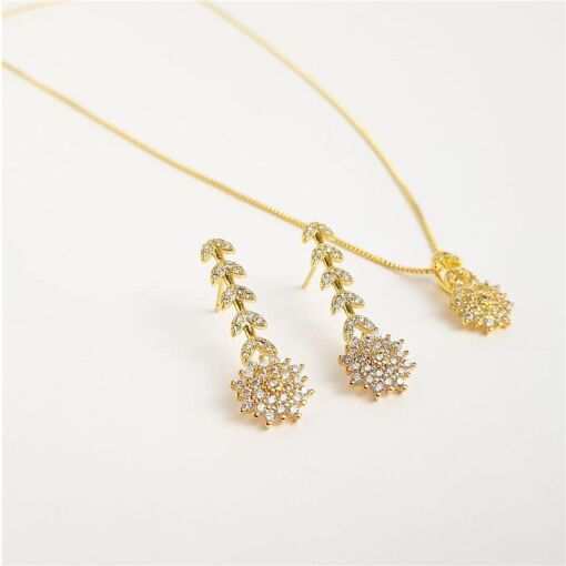 CONJUNTO VENEZIANA E PG GIRASSOL CRAVEJADO | BANHO DE PRATA
