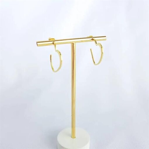 ARGOLA  DE FIO FORMATO CORACAO|2,1CM|BANHADO EM OURO 18K
