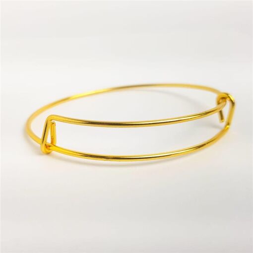 BRACELETE ARO LISO FRENTE ARO DUPLO  REGULÁVEL | BANHADO EM OURO