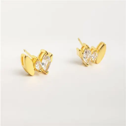 BRINCO GOTA COM CRISTAL/LISA | BANHADO EM OURO 18K