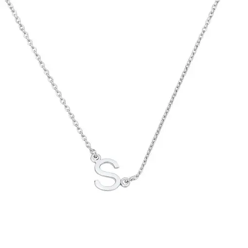 COLAR ELO BAILARINA COM PINGENTE LETRA LISA NA LATERAL | BANHO D