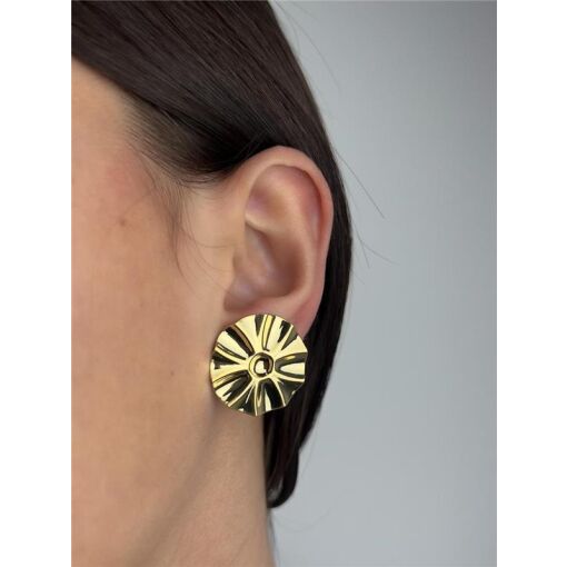 BRINCO MAXIMALISTA ORGÂNICO LISO | BANHADO EM OURO 18K