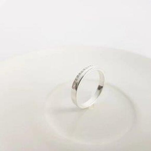 ALIANCA LISA FILETE EM ZIRC CRISTAL P 925
