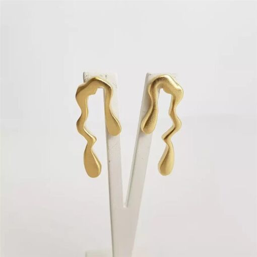 BRINCO 3,8CM MINIMALISTA GOTA DERRETIDA ACETIN.BRI