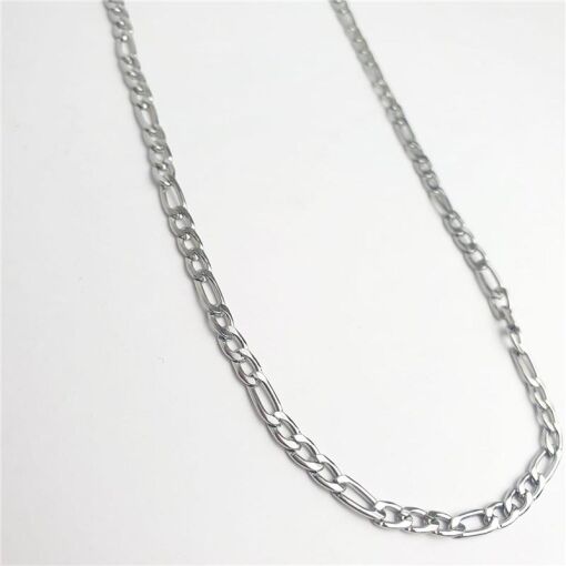 COLAR |60CM| ELO FÍGARO 3MM 1ELO GX3ELO P AÇO INOXIDÁVEL