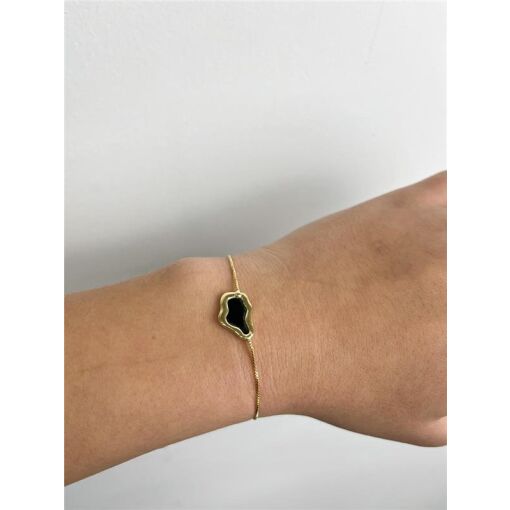 PULSEIRA REGULÁVEL VENEZIANA PG FORMA ORGÂNICA RESINA PRETA | BA