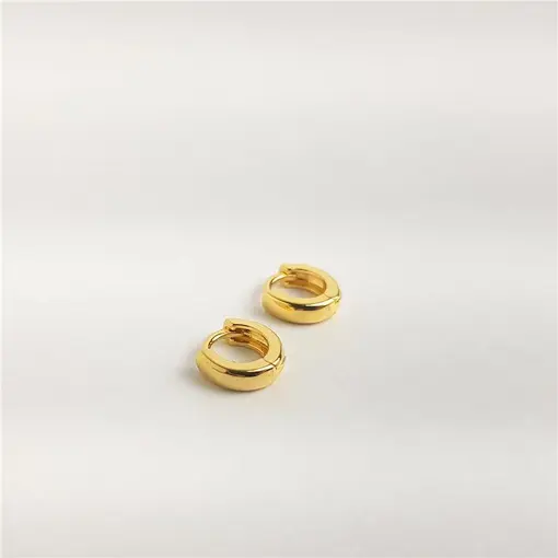 ARGOLA 8MM SIMPLES E LISA 2MM | BANHADO EM OURO 18K